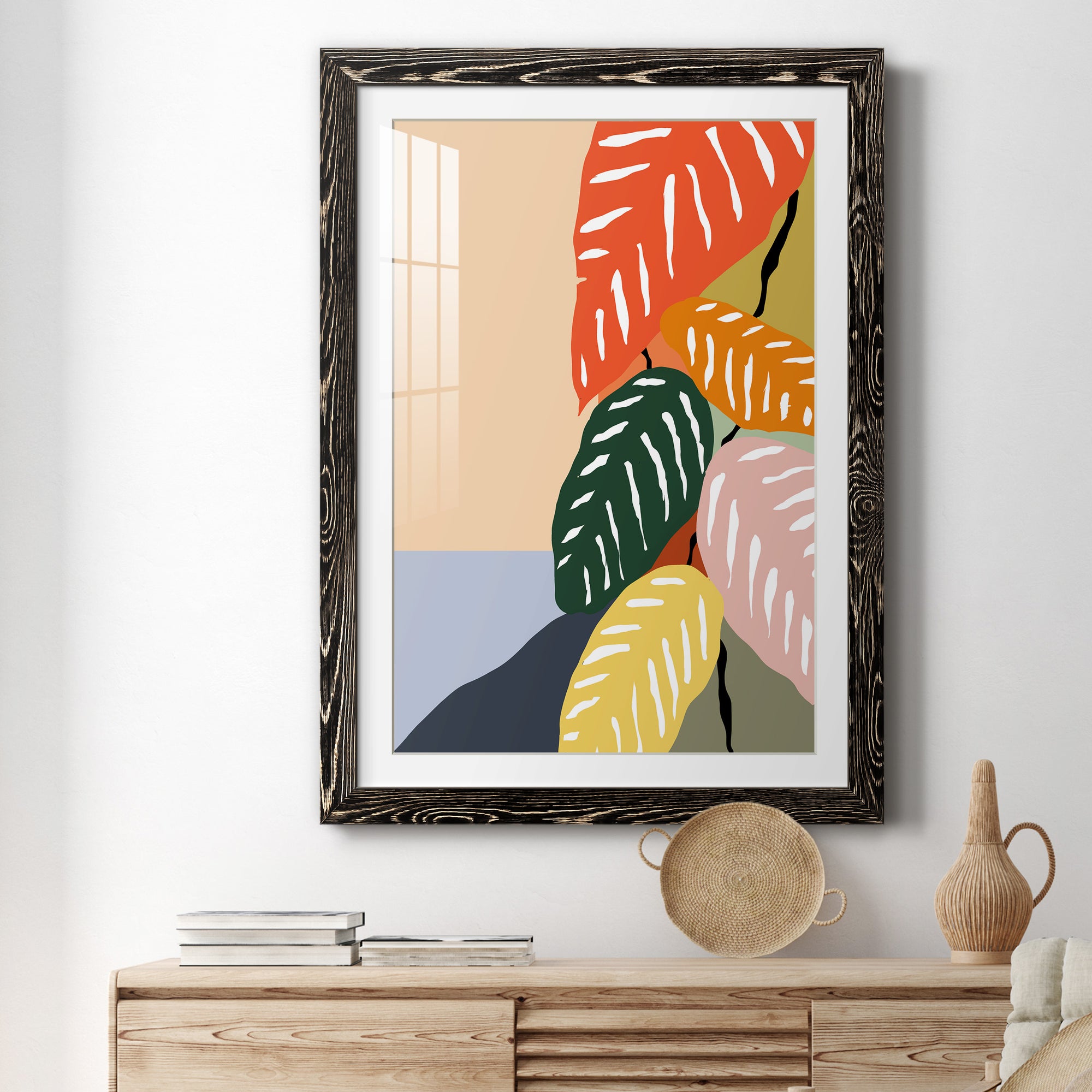 Tropical Plant II - Premium Framed Print - Distressed Barnwood Frame - Ready to Hang