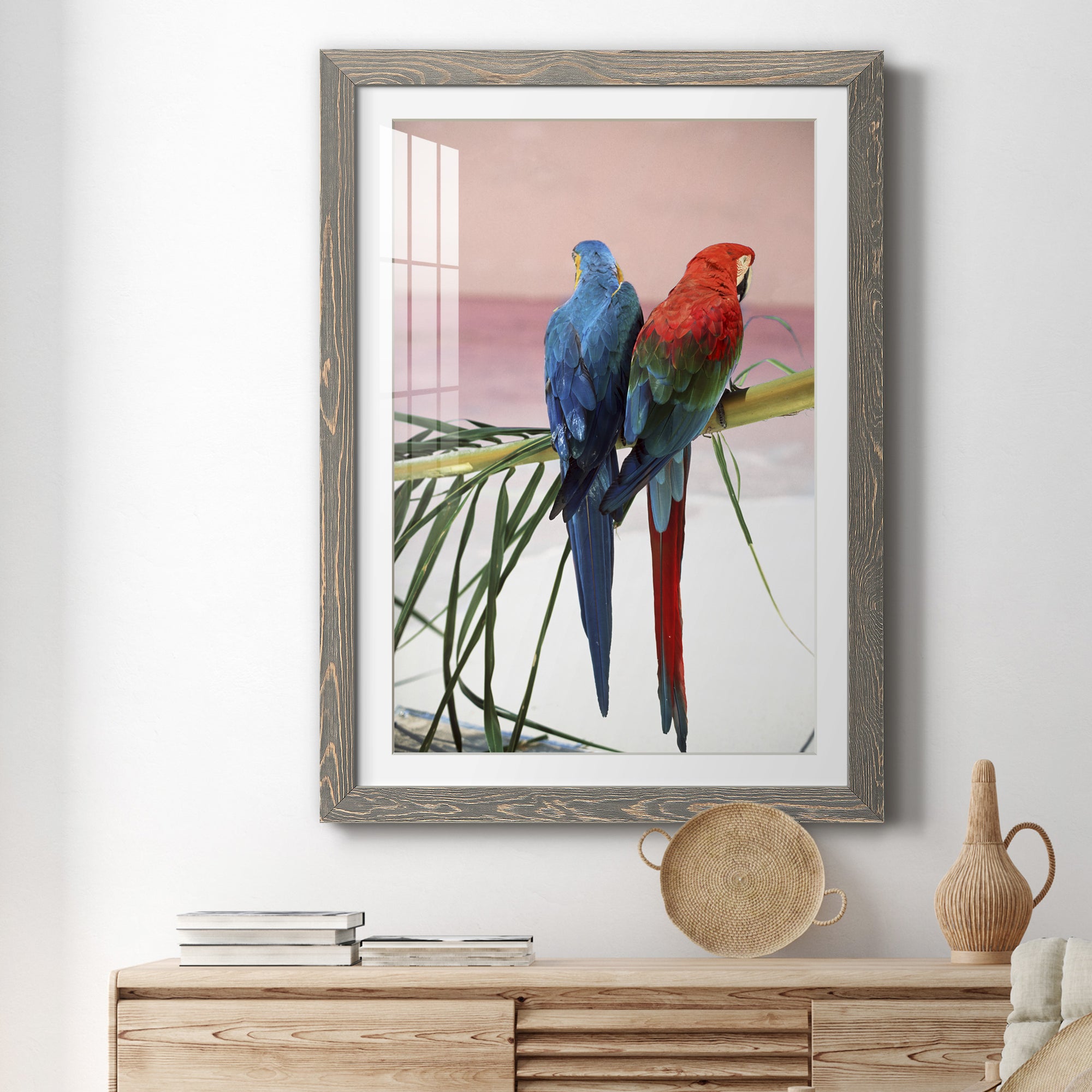 Palm Parrots - Barnwood