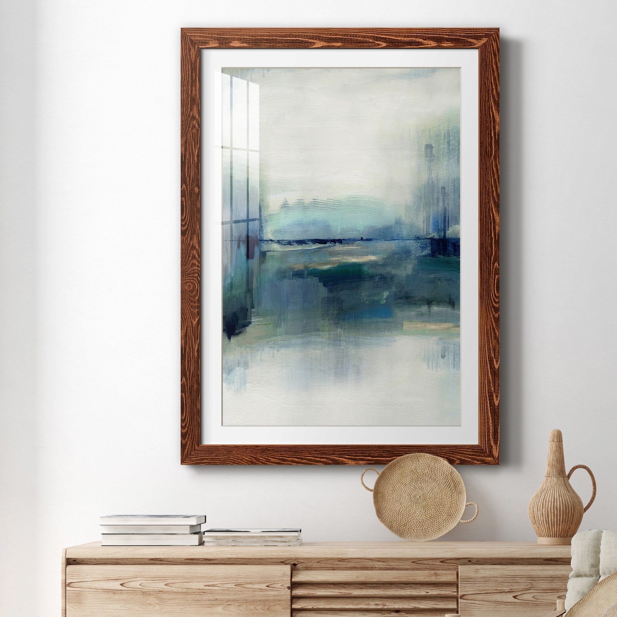 Indigo Meadow - Premium Framed Print - Distressed Barnwood Frame - Ready to Hang