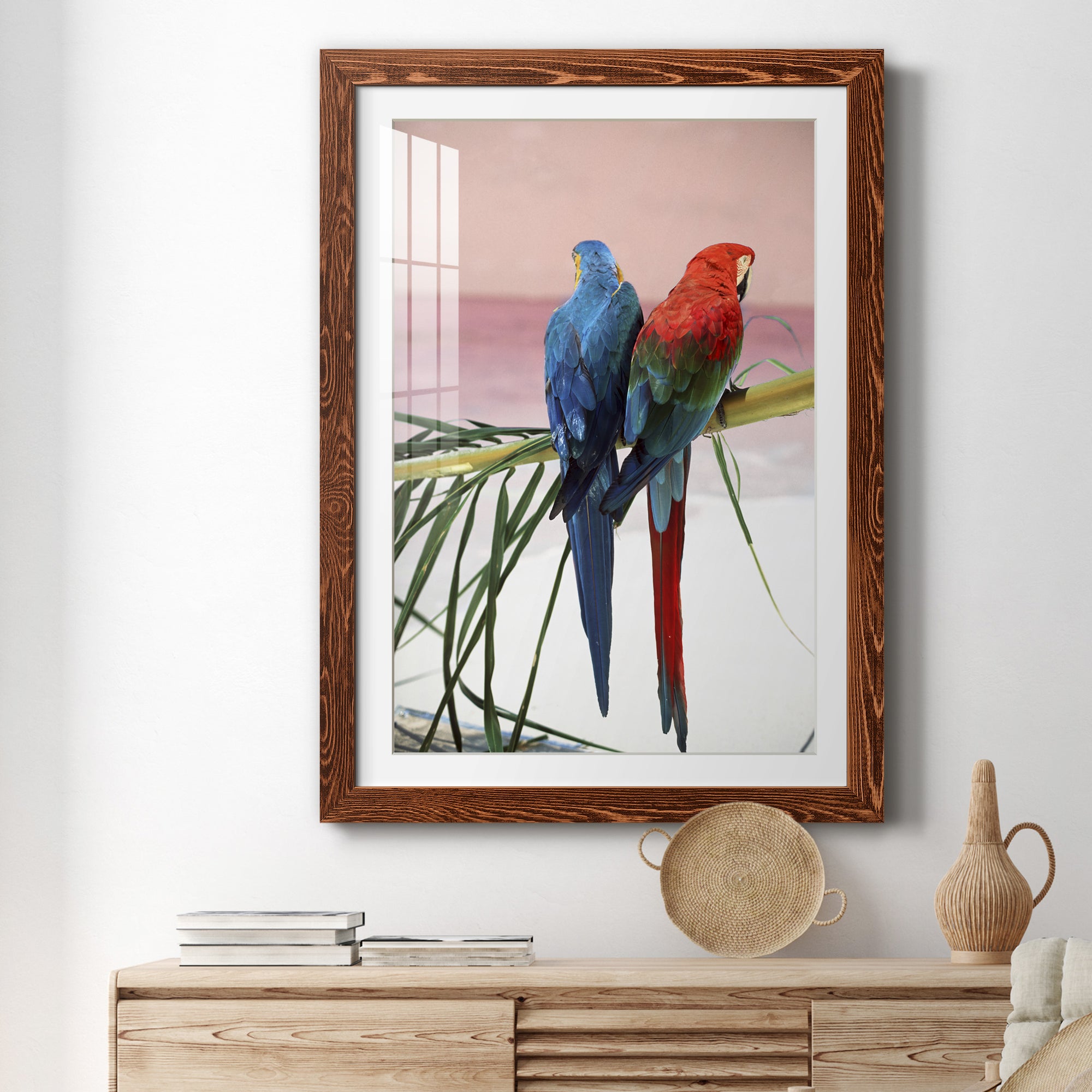 Palm Parrots - Barnwood