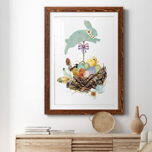 Bunny Hop - Barnwood Framed Art Print
