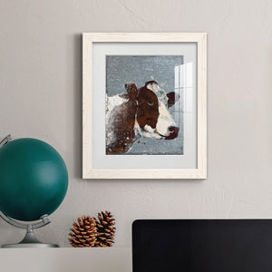 Cow On Galvanized Metal - Barnwood
