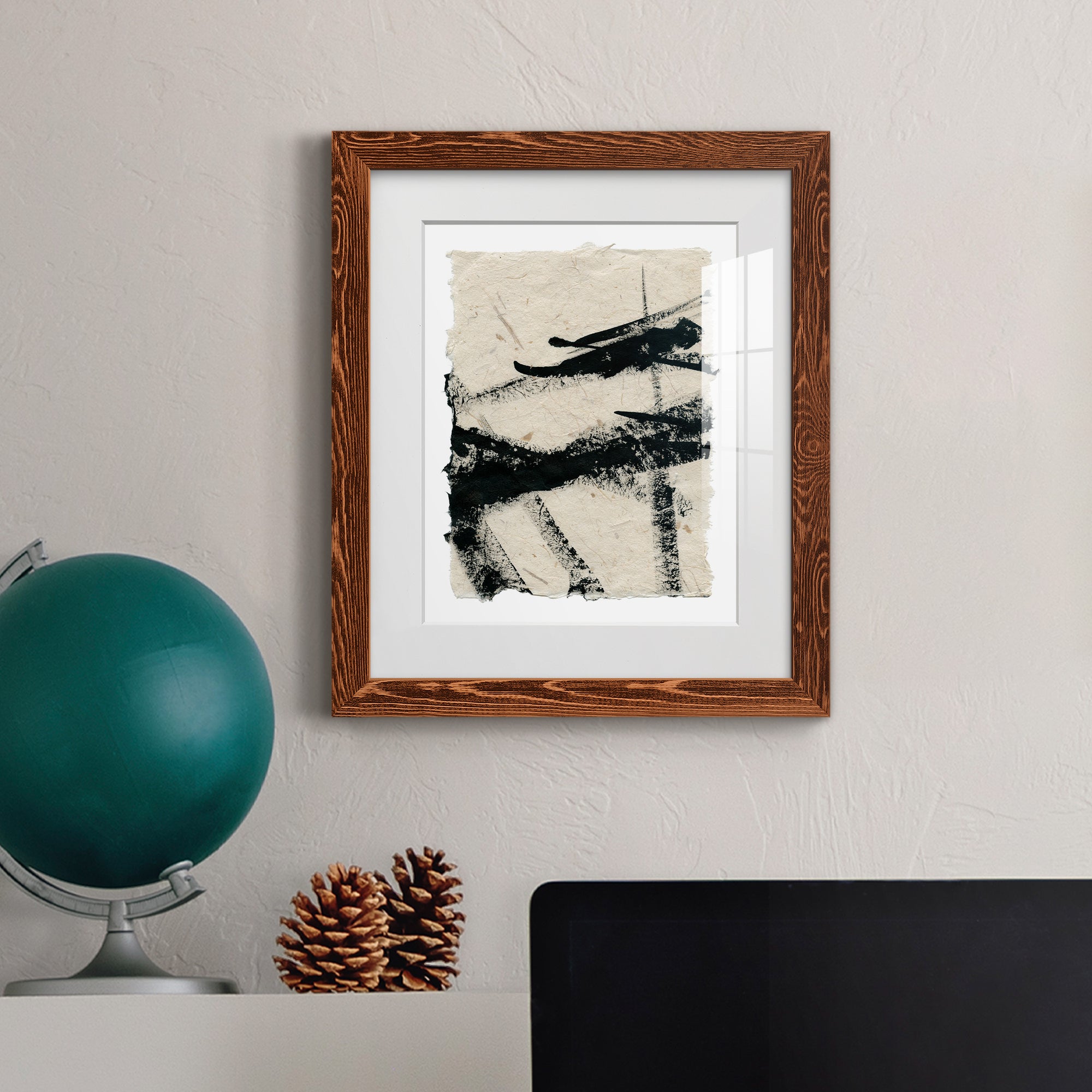 Lines Crossed II - Premium Framed Print - Distressed Barnwood Frame - Ready to Hang
