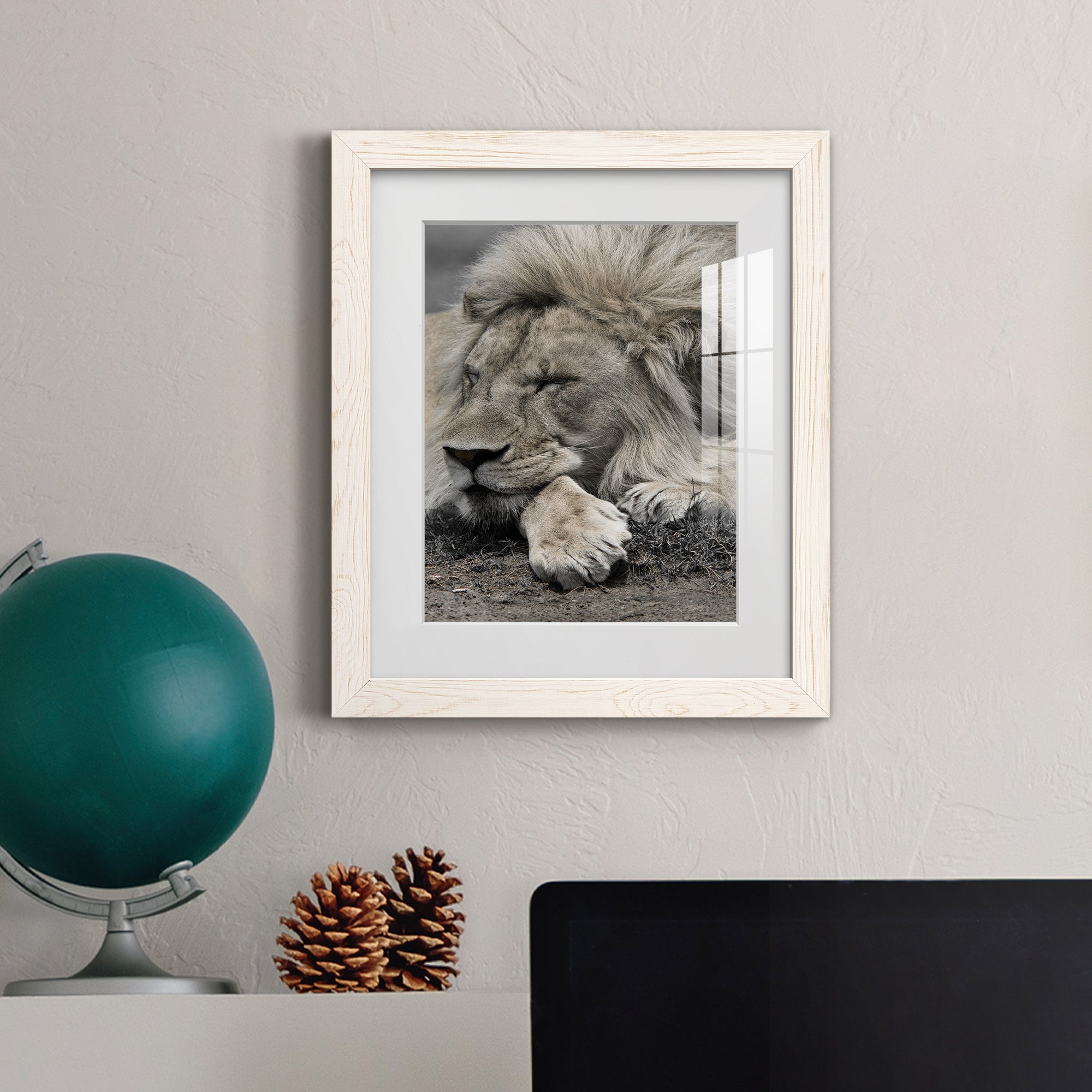 Sleepy Afternoon in Masai Mara - Barnwood Framed Art Print