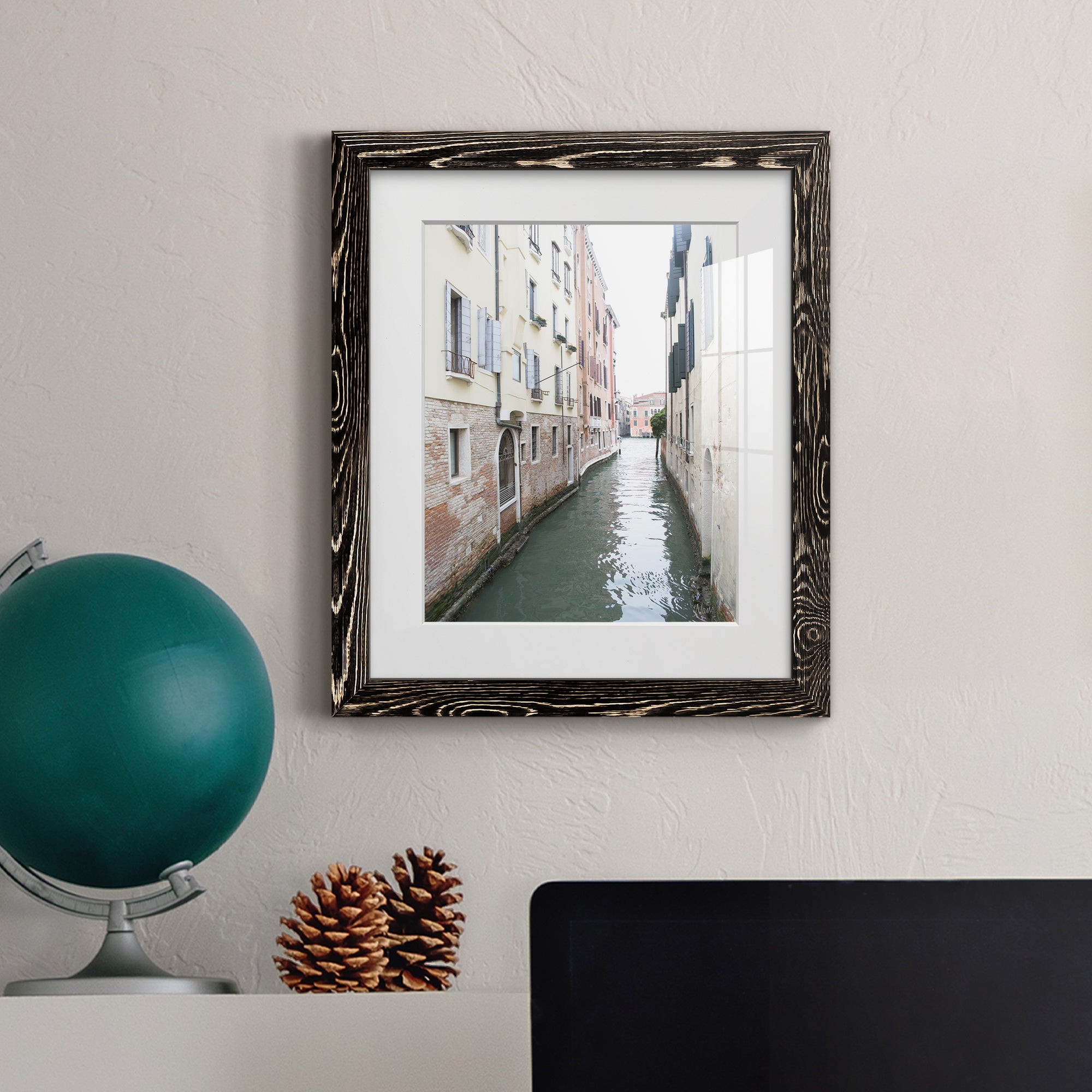 Venice Canal II - Premium Framed Print - Distressed Barnwood Frame - Ready to Hang