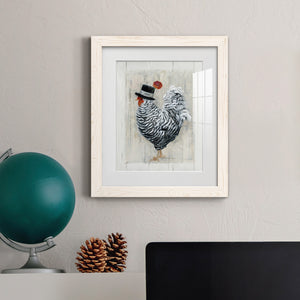 Sunday Best Rooster - Barnwood Framed Art Print