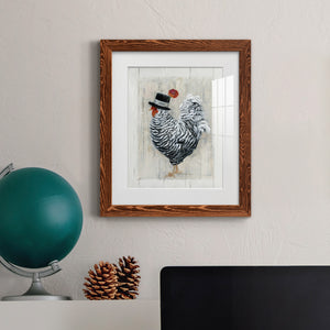 Sunday Best Rooster - Barnwood Framed Art Print