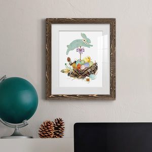 Bunny Hop - Barnwood Framed Art Print