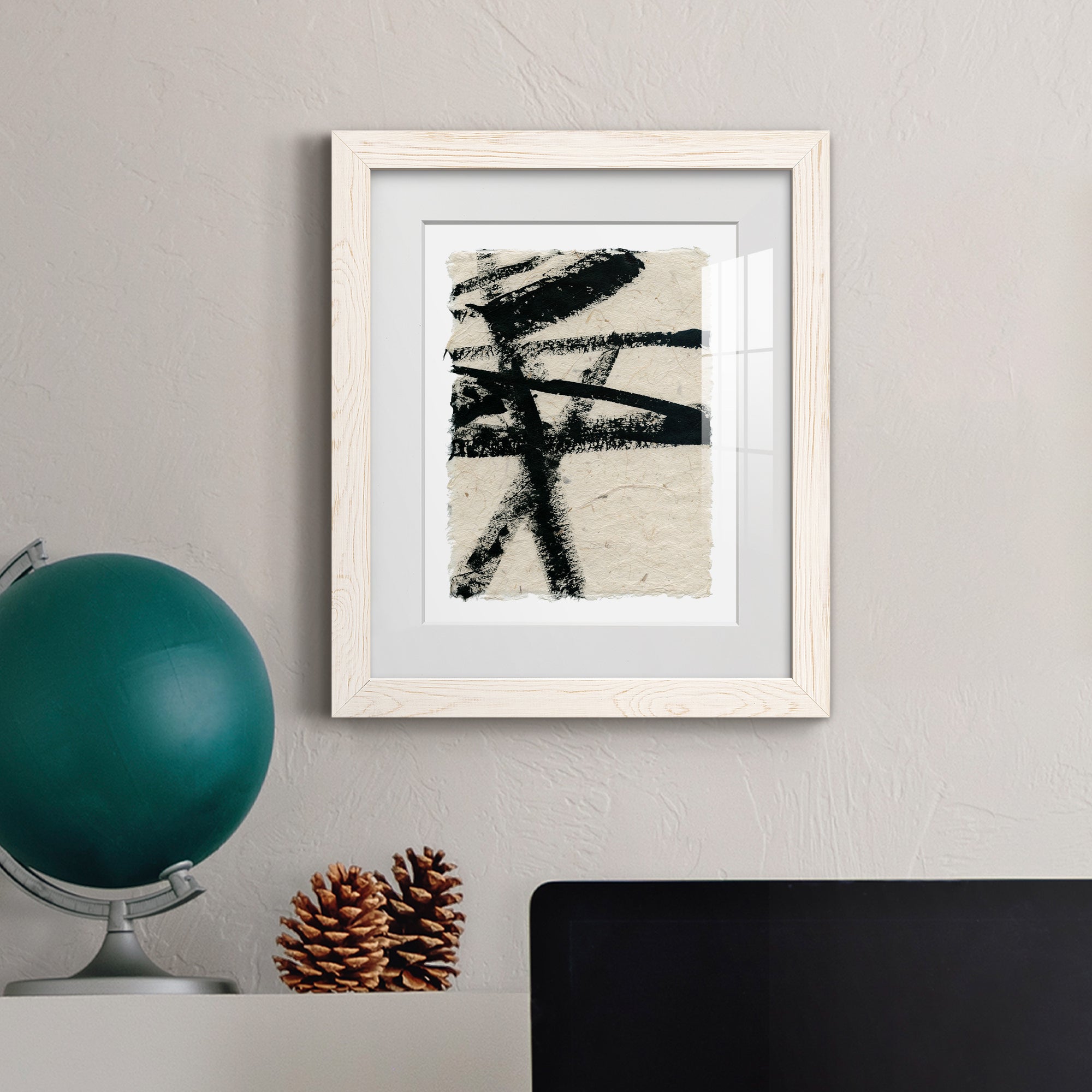 Lines Crossed III - Premium Framed Print - Distressed Barnwood Frame - Ready to Hang