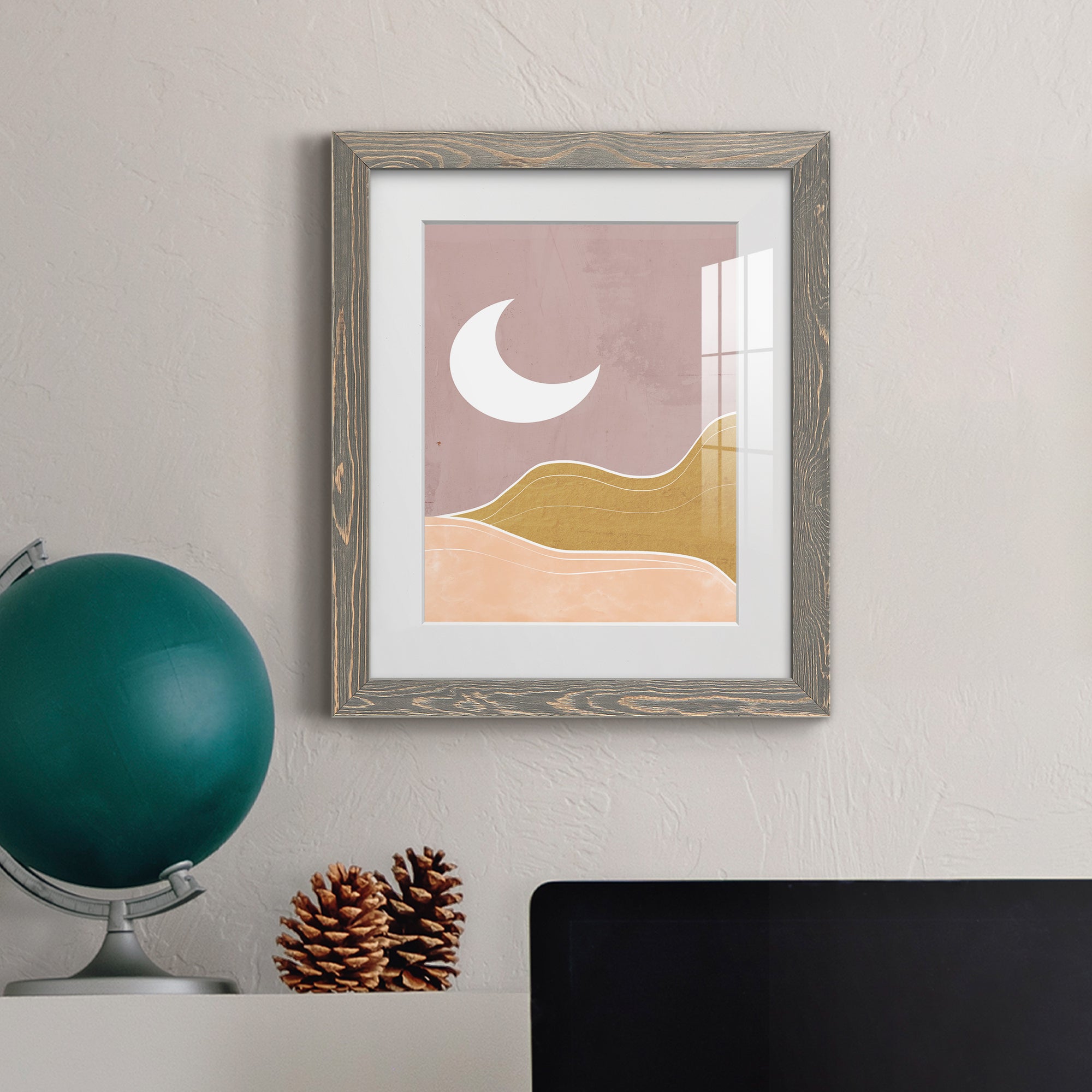 Sedona Moon - Premium Framed Print - Distressed Barnwood Frame - Ready to Hang