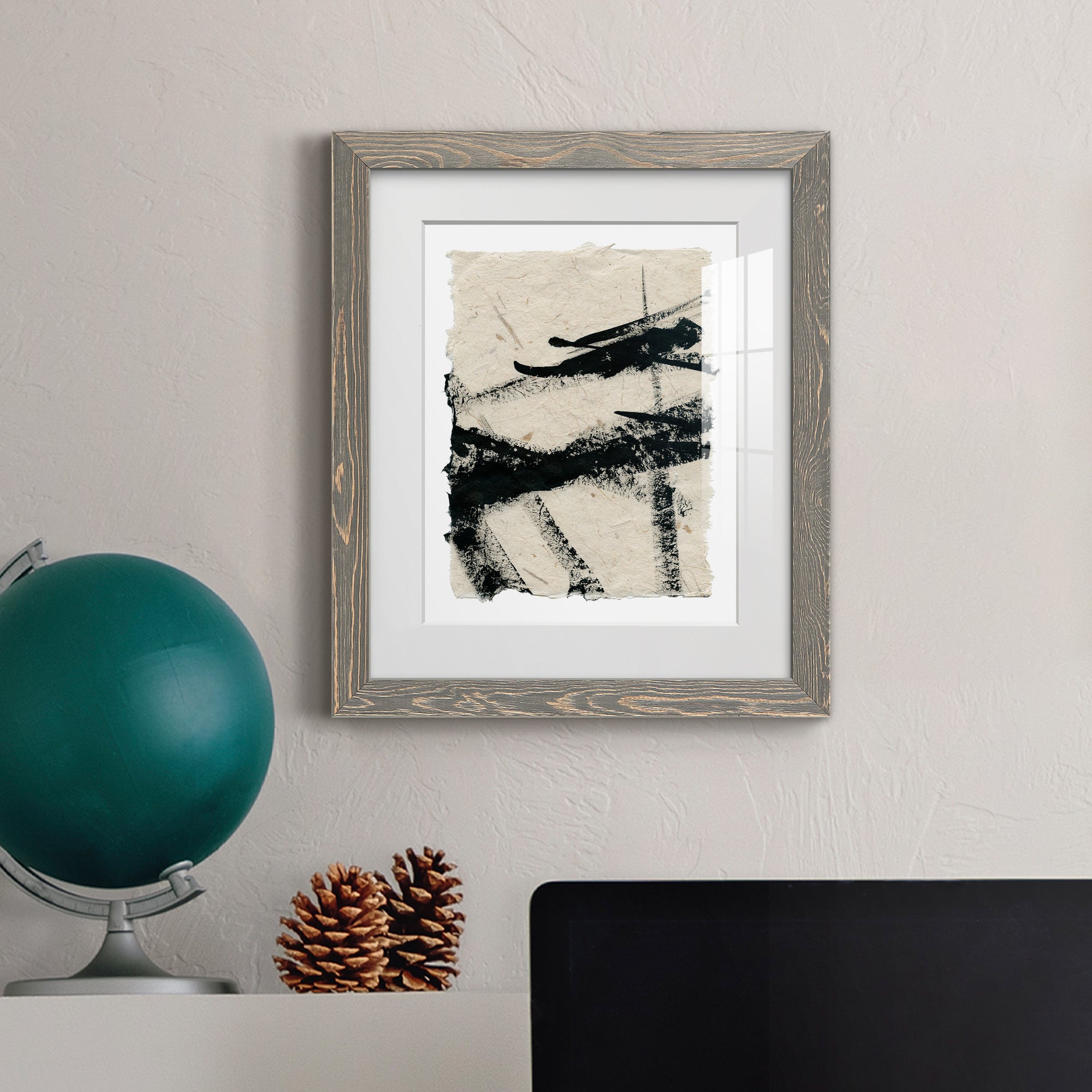 Lines Crossed II - Premium Framed Print - Distressed Barnwood Frame - Ready to Hang
