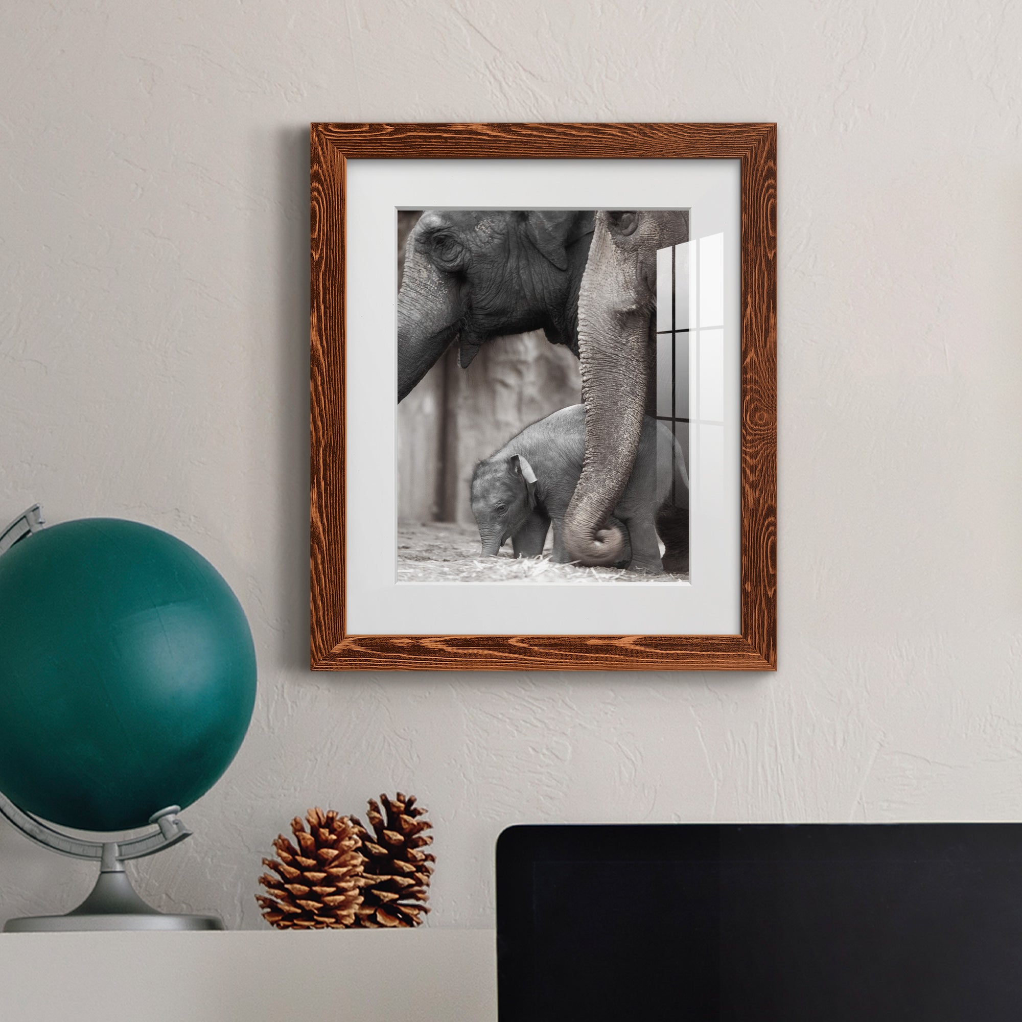 Family Moment - Barnwood Framed Art Print