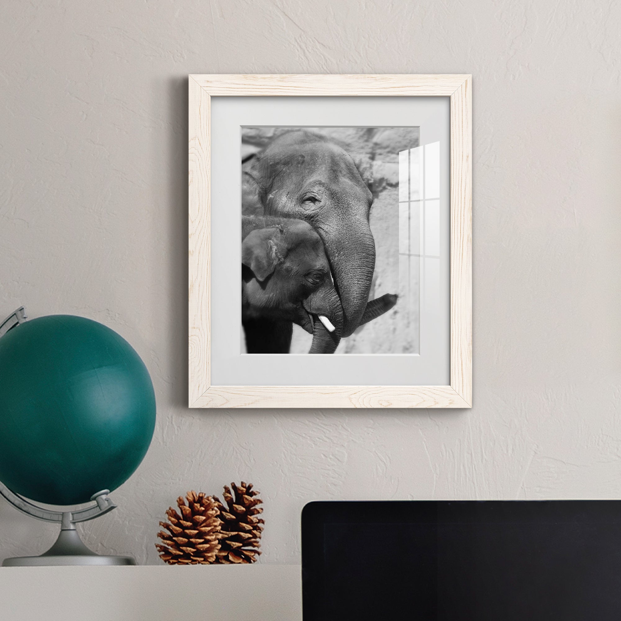 Tender Moment - Barnwood Framed Art Print