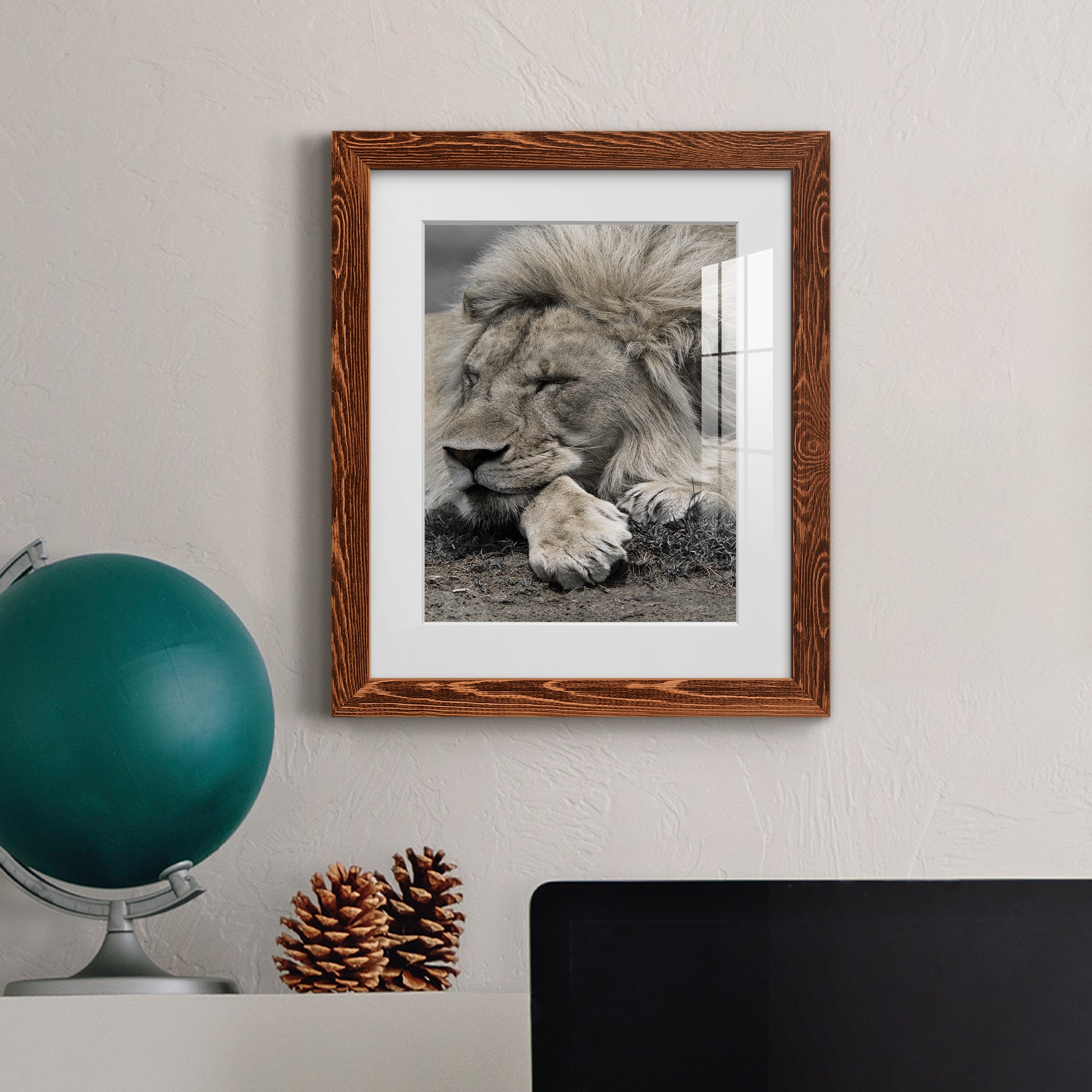 Sleepy Afternoon in Masai Mara - Barnwood Framed Art Print