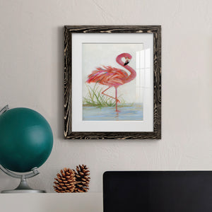 Flamingo I - Barnwood Framed Art Print