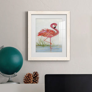 Flamingo I - Barnwood Framed Art Print