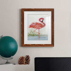 Flamingo I - Barnwood Framed Art Print