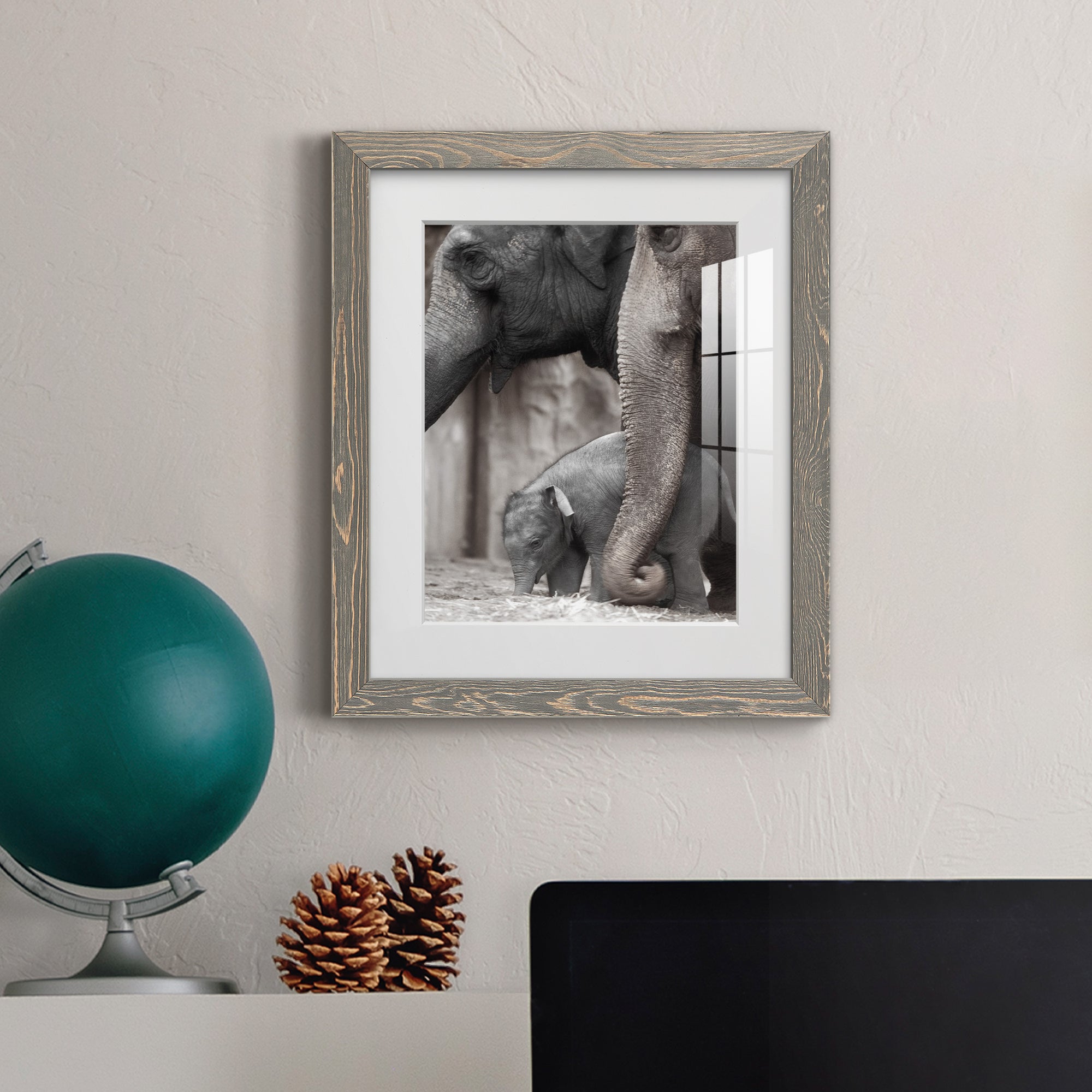 Family Moment - Barnwood Framed Art Print