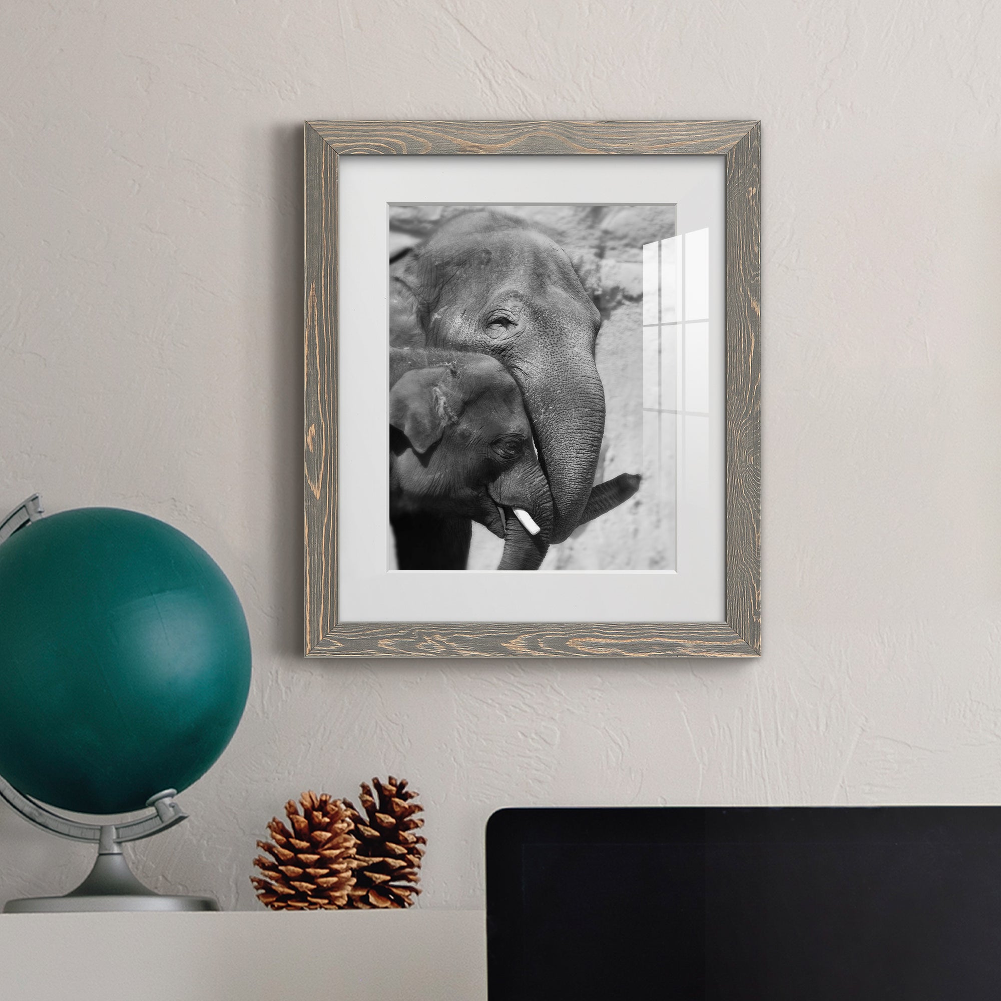 Tender Moment - Barnwood Framed Art Print