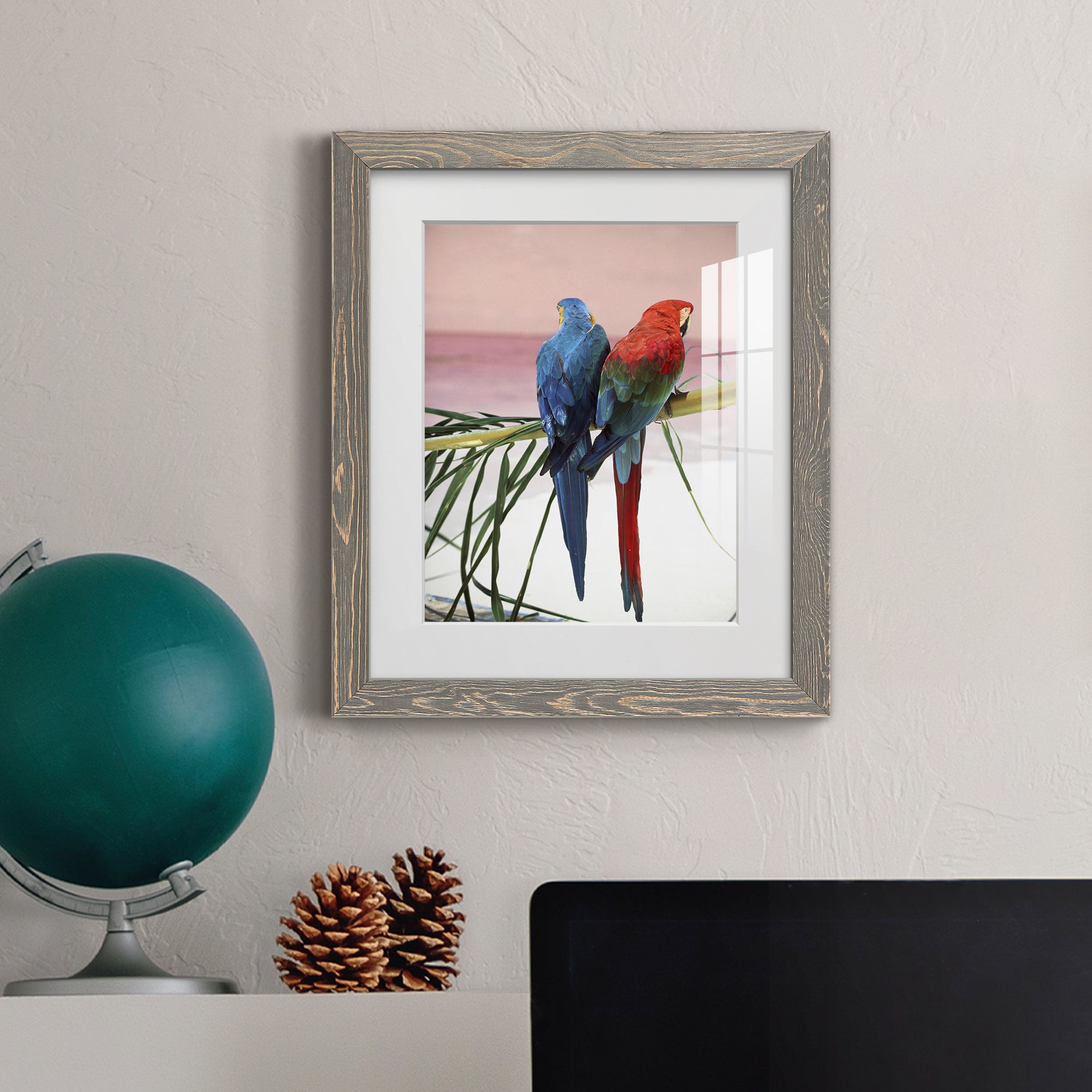 Palm Parrots - Barnwood