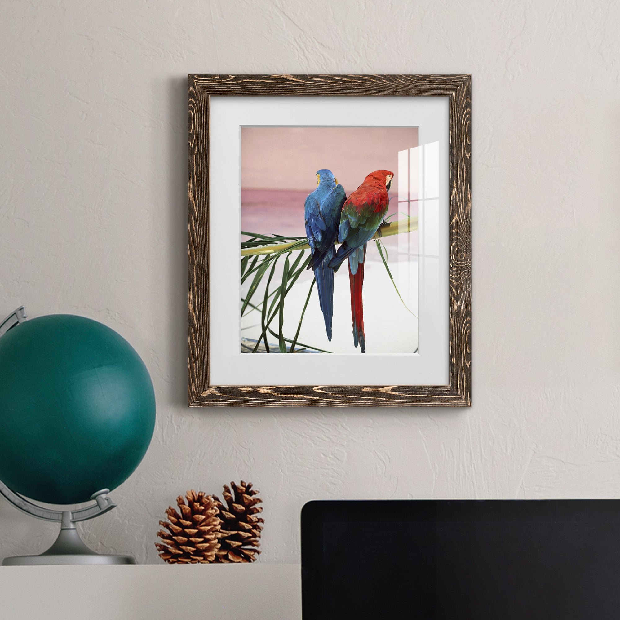 Palm Parrots - Barnwood