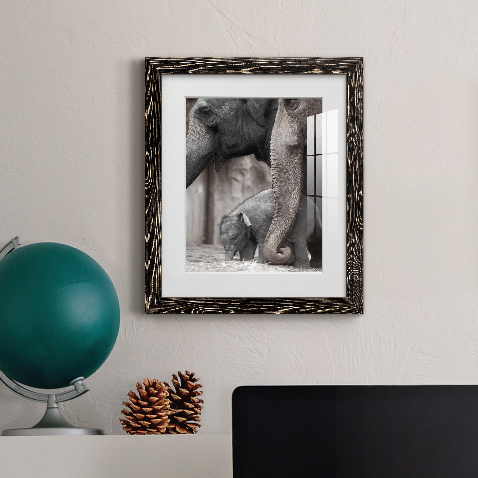 Family Moment - Barnwood Framed Art Print