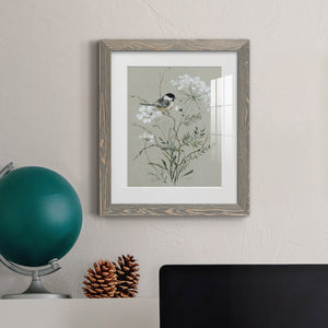 Bouquet of Grace Bird I - Premium Framed Print - Distressed Barnwood Frame - Ready to Hang