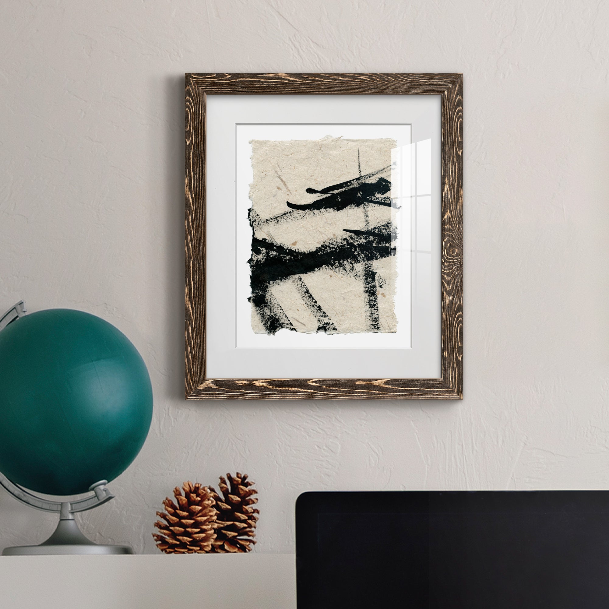Lines Crossed II - Premium Framed Print - Distressed Barnwood Frame - Ready to Hang