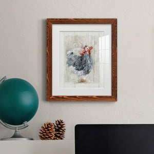 Sunday Best Hen - Barnwood Framed Art Print