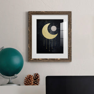 Jeweled Moon - Premium Framed Print - Distressed Barnwood Frame - Ready to Hang