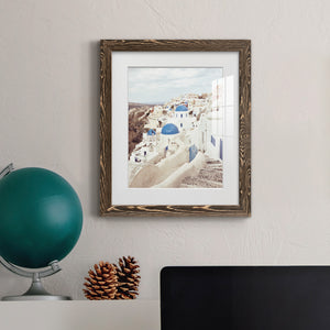 Santorini - Premium Framed Print - Distressed Barnwood Frame - Ready to Hang