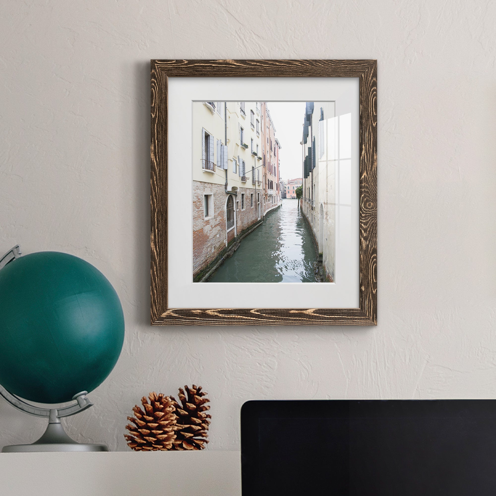 Venice Canal II - Premium Framed Print - Distressed Barnwood Frame - Ready to Hang