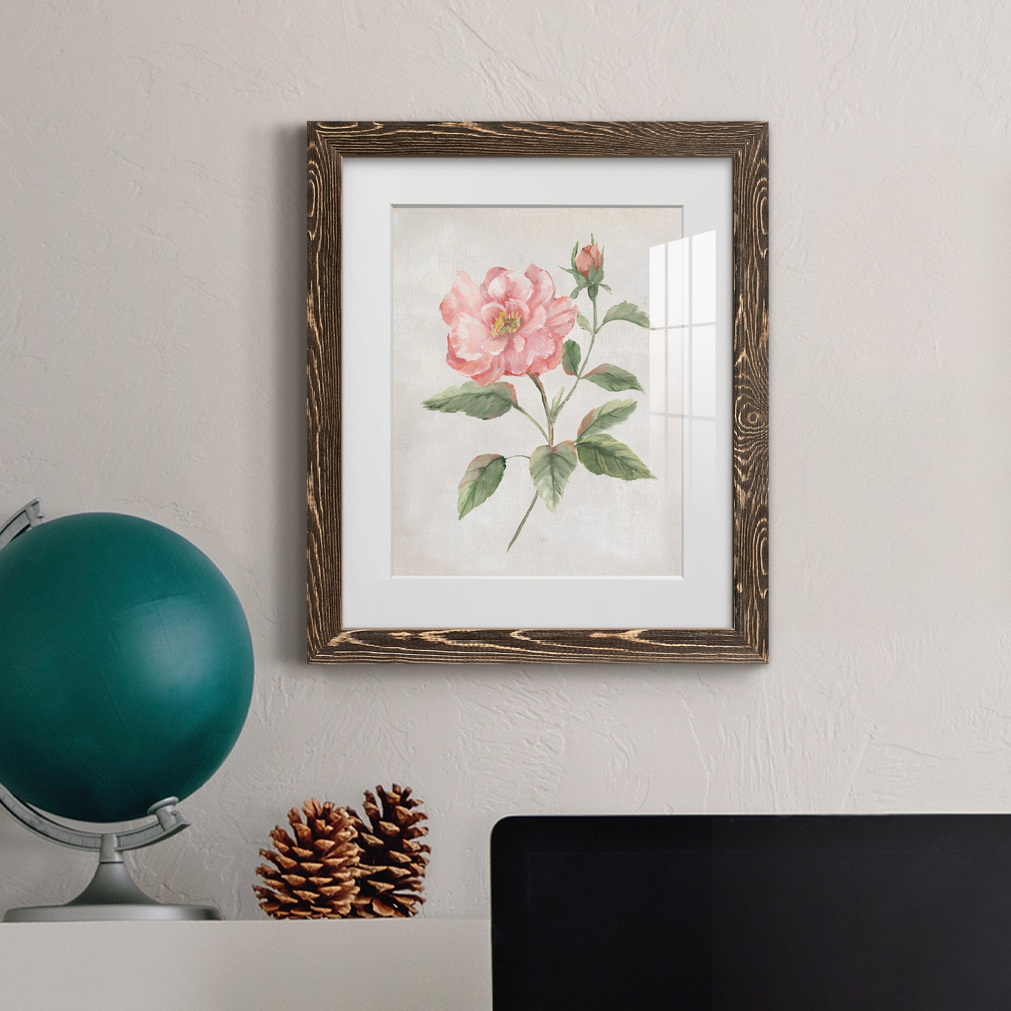 Grandiflora II - Barnwood Framed Art Print