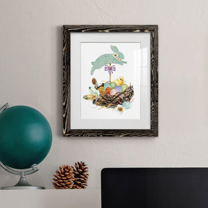 Bunny Hop - Barnwood Framed Art Print