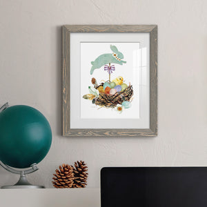 Bunny Hop - Barnwood Framed Art Print