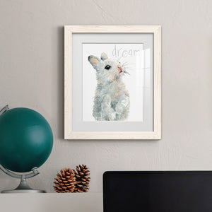 Forest Fur Baby Bunny - Premium Framed Print - Distressed Barnwood Frame - Ready to Hang