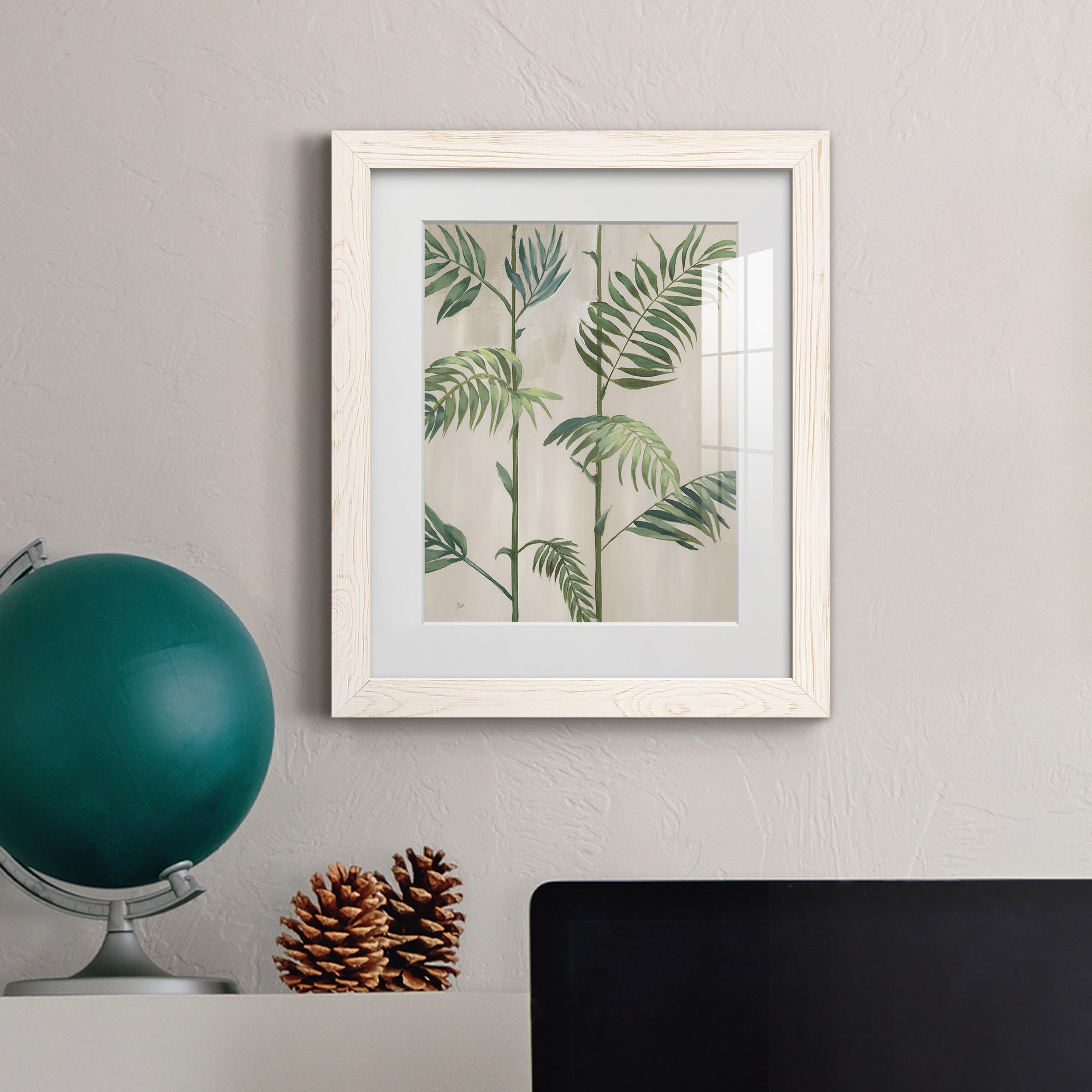 Modern Fronds I - Barnwood Framed Art Print