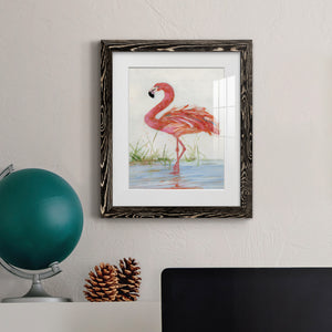 Flamingo II - Barnwood Framed Art Print