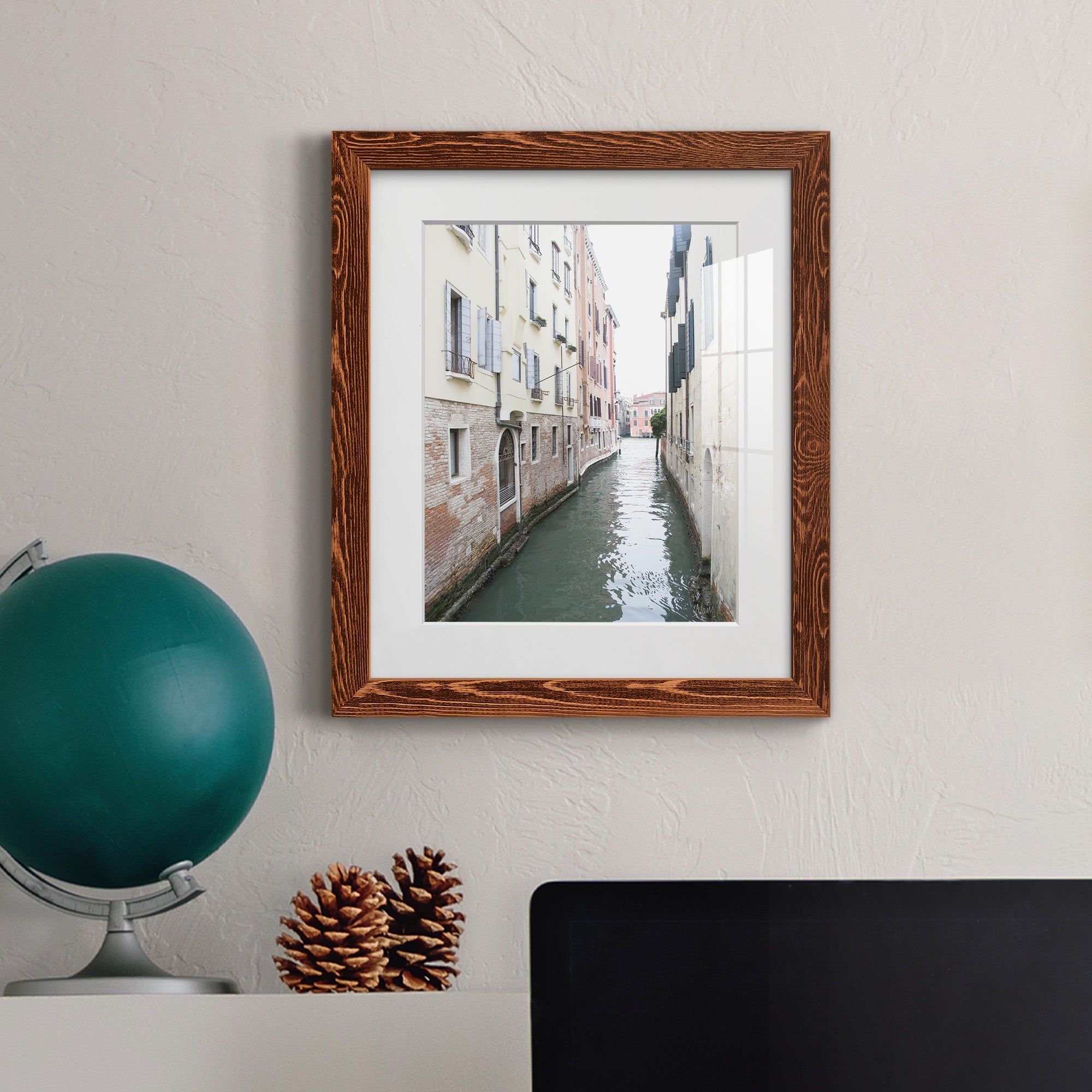 Venice Canal II - Premium Framed Print - Distressed Barnwood Frame - Ready to Hang