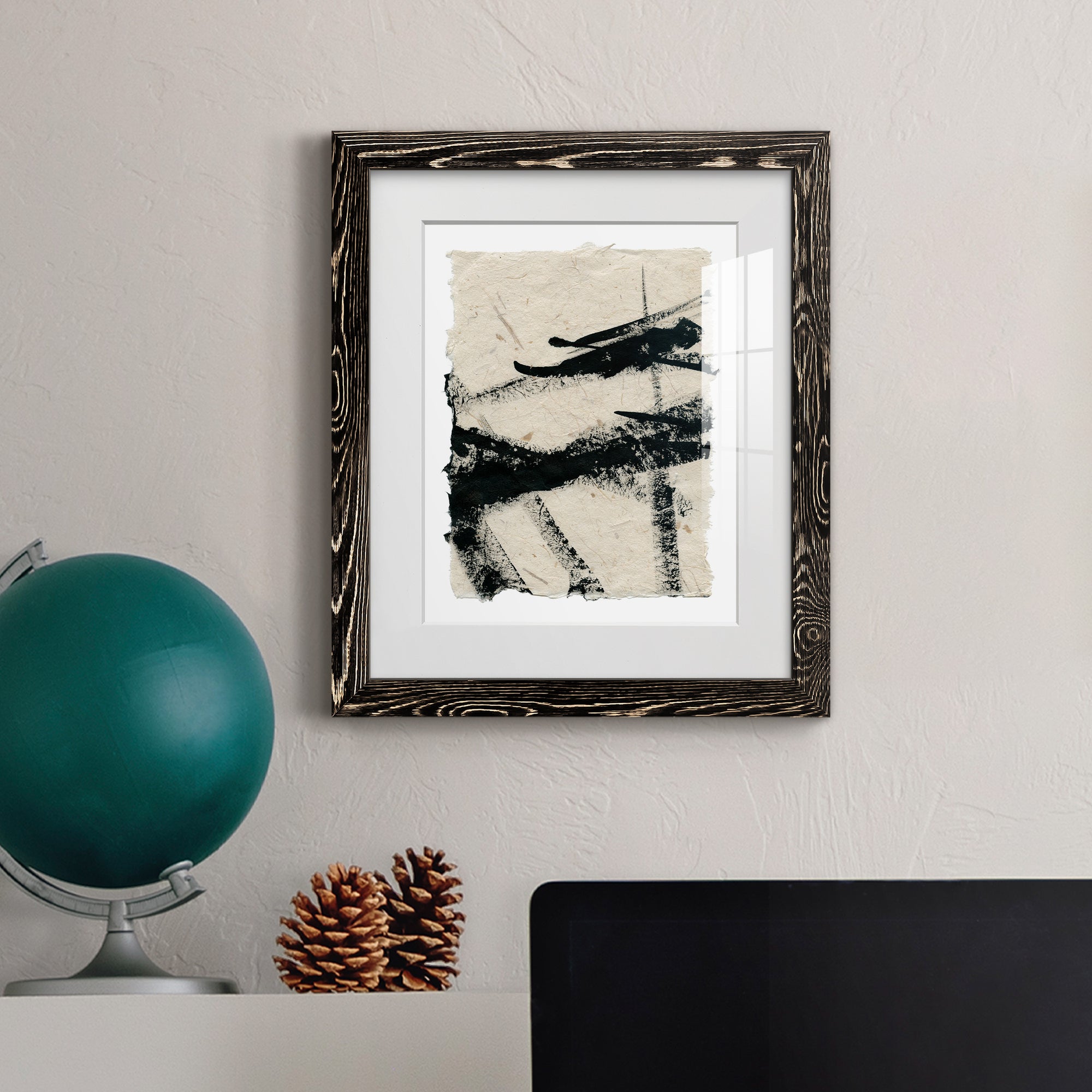 Lines Crossed II - Premium Framed Print - Distressed Barnwood Frame - Ready to Hang