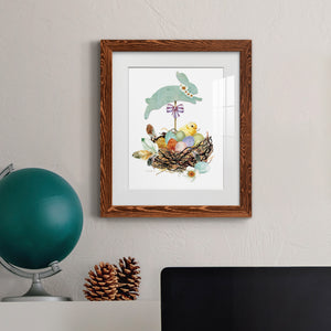 Bunny Hop - Barnwood Framed Art Print