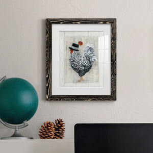 Sunday Best Rooster - Barnwood Framed Art Print
