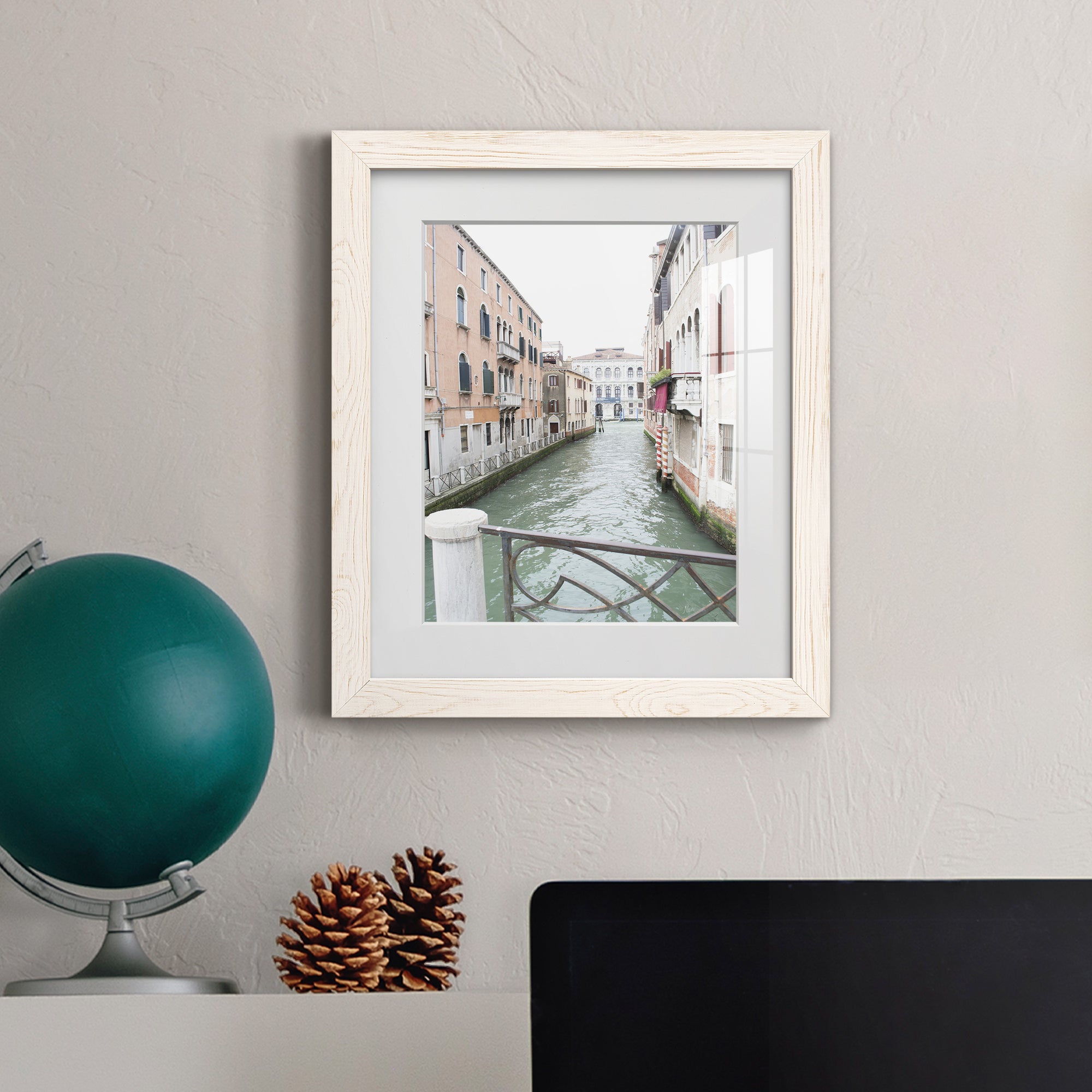 Venice Canal I - Premium Framed Print - Distressed Barnwood Frame - Ready to Hang