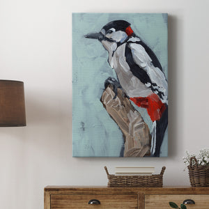 Woodpecker Paintstrokes I Premium Gallery Wrapped Canvas - Ready to Hang