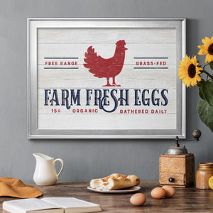 Farm Fresh Eggs - Modern Framed Canvas Print