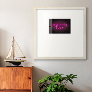 Neon Love I Premium Framed Print Double Matboard