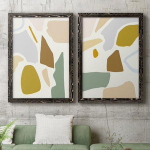 Pastel Splotches I - Barnwood Framed Canvas Set