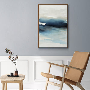 Waves II - Framed Premium Gallery Wrapped Canvas L Frame - Ready to Hang