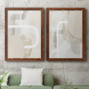 Quiet Affection I - Barnwood Framed Canvas Set