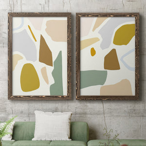 Pastel Splotches I - Barnwood Framed Canvas Set